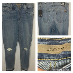 Joe's High Rise Skinny Ankle Blue Jeans Womens 31 Cut-Offs NWT